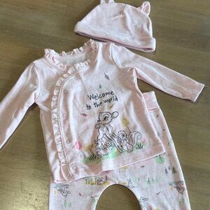 Disney Pink Baby Romper with Ruffles